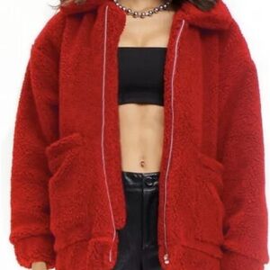 I.AM.GIA Red Teddy Jacket
